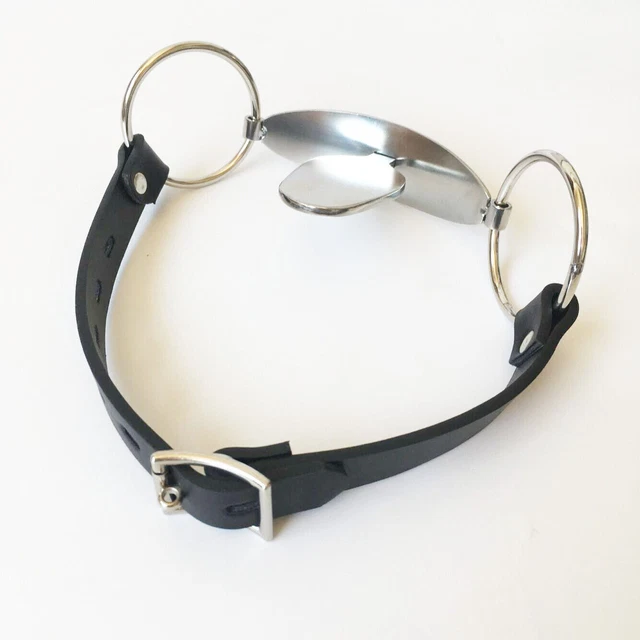 RESTRAINTS SLAVE BDSM Bondage Open Mouth Gag Tongue Cangue Stuffer Hook ...