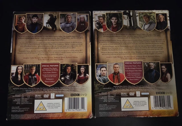 Merlin Back BBC MERLIN SEASON 1 DVD Box Set Episodes 1-13 Region 2 PG £5.45 ...