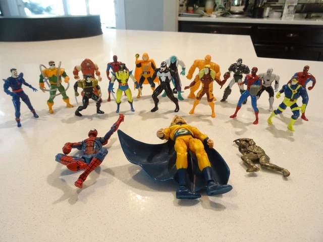 LOT OF 19 + Toy Biz HEAVY METAL HEROES Figures MARVEL X-MEN Avengers Die Cast