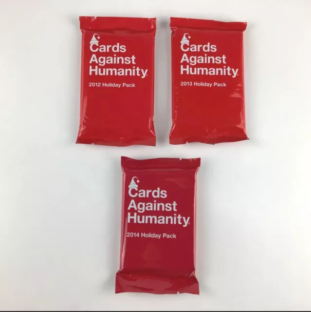 New! Cards Against Humanity: 2012, 2013, 2014 Holiday, 3 Expansion Packs