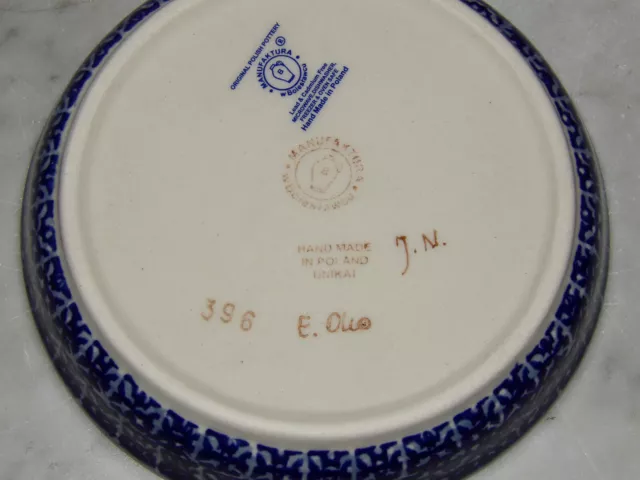 Polish Pottery Small Flower Pot with Saucer! UNIKAT Signature Sweet Harmony! 3