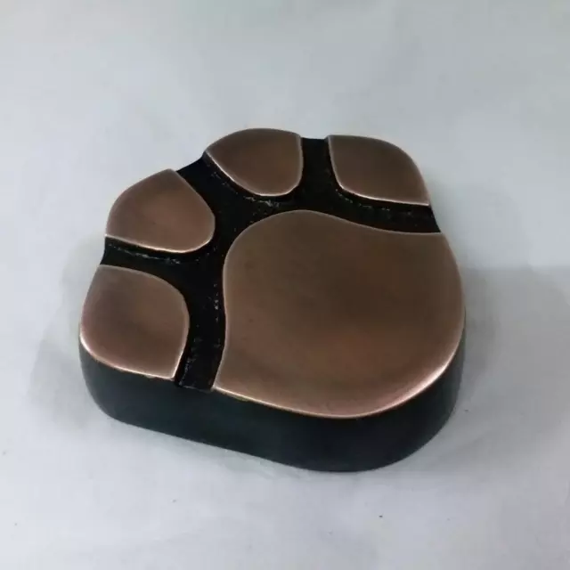 Solid brass cat dog pet paw print cremation urn GOLD color paw-shaped BNIB