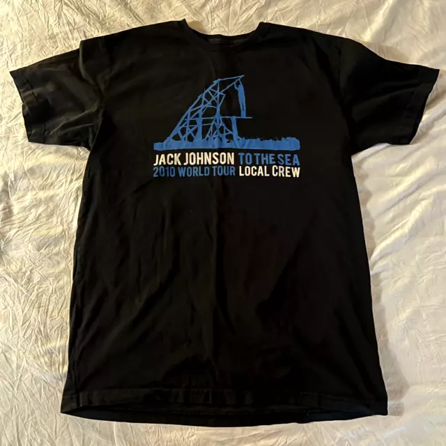 JACK JOHNSON T Shirt 2010 To The Sea World Tour Local Crew Size L