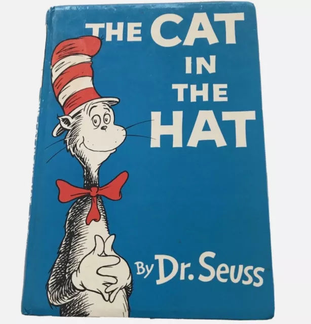 The Cat In The Hat Book First EDITION HARDCOVER Vintage Rare Dr Seuss UK 1958