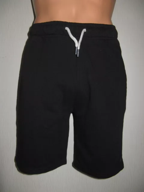 Worn Once Boys Next Black Jersey Sweat Gym Shorts With Side Pockets Age 12-13