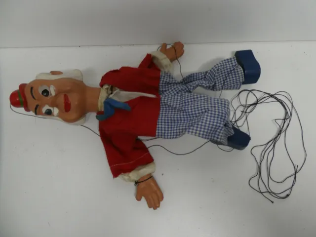 Vintage Toy Puppet Marionette Doll Old Man