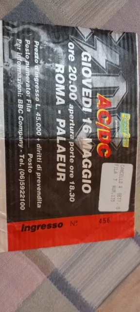 Biglietto Concerto Acdc Palaeur Roma