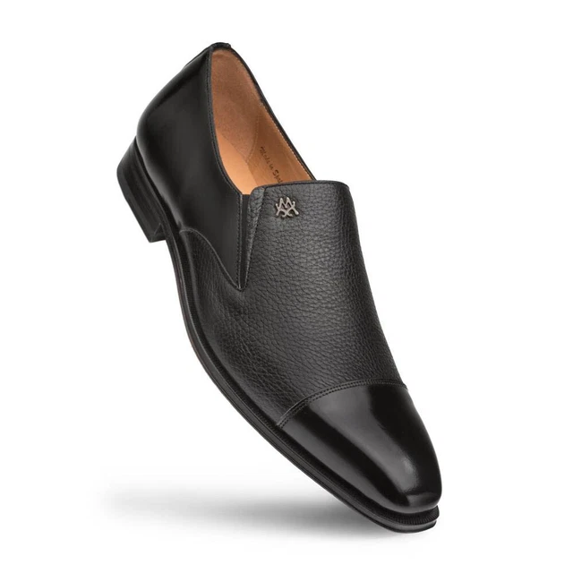 Mezlan Milani Peau de Veau & Cerf Noir à Enfiler Homme Mocassins (13-M)