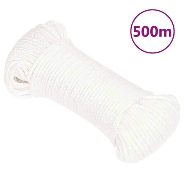 Vidaxl Corda Nautica Completamente Bianca 5 mm 500 m in Polipropilene
