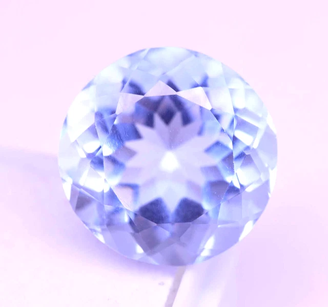 10.10Ct Natural Santa Maria Blue Aquamarine Round Cut Certified Treated Gemstone
