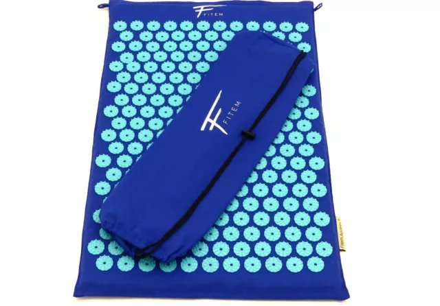 Fitem Tapis d’acupression acupuncture  massage relaxation  sport 68x42x2,5cm