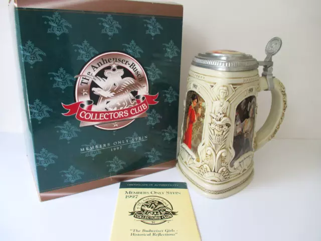 Anheuser Busch Budweiser Stein "The Budweiser Girls Historical Reflections" CB6
