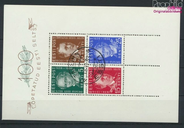 Briefmarken Estland 1938 Mi Block2 (kompl.Ausg.) gestempelt(9276806