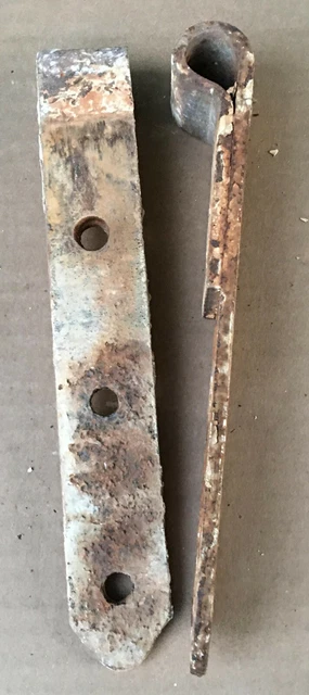 Barn Door Strap Hinges Pair 8'' x 1.25'' pin vintage antique hardware 4