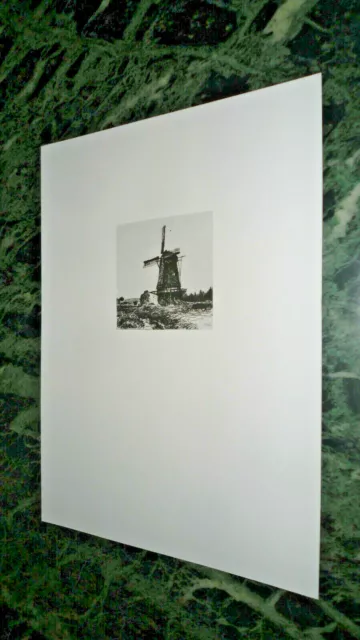 Druck Kunstdruck Radierung Hans Am Ende, Mühle im Moor