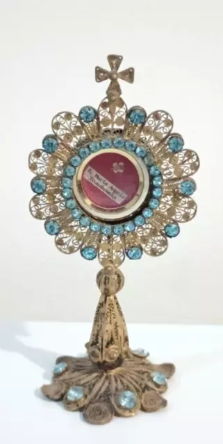 Ancient Orthodox B. Maria Angela Truszkowska 800 Silver Filigree Relique