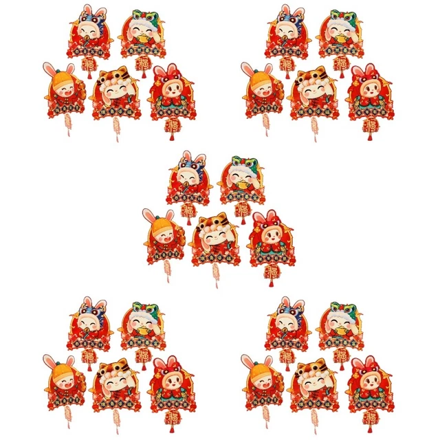 25 Pcs Cadeaux L'année Du Lapin Pendentif Décorations Salle À Manger Ornements