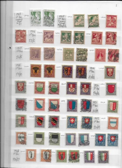 SWITZERLAND - J1  onward  PRO JUVENTUTE CHARITY stamps  UMM & USED sets CV £600