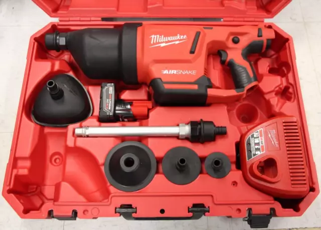 MILWAUKEE M12 AIRSNAKE DRAIN CLEANING AIR GUN 2572-20 •Free Shipping•