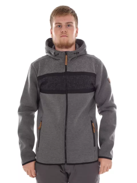 CMP Veste Fonctionnelle Veste Polaire Veste à Capuche Gris Wooltech Poches