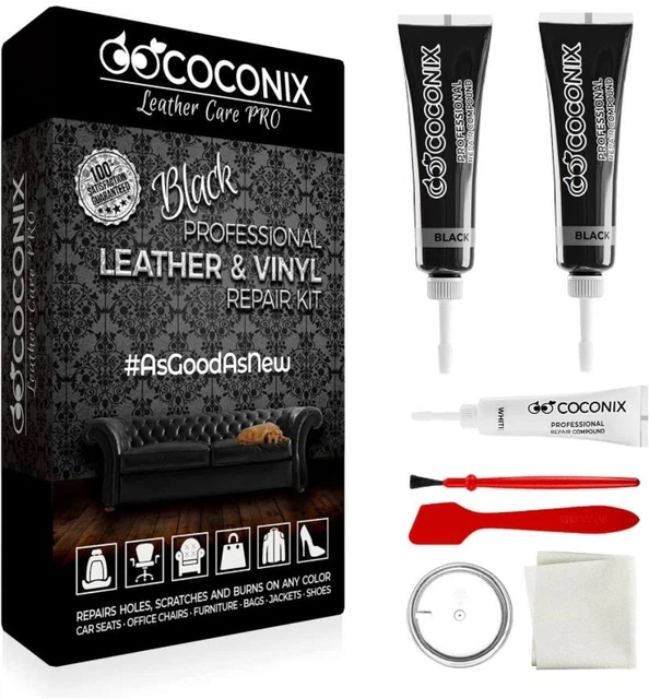 Kit Di Riparazione in Pelle Nera per Divani Sedili Riempimento di Graffi Liquidi