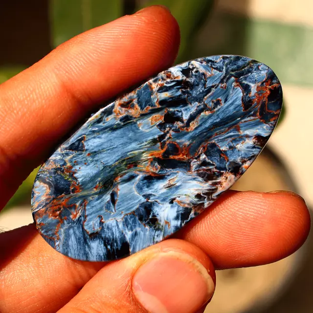 Espécimen mineral curativo de piedra de palma de cristal Chatoyant Natural...