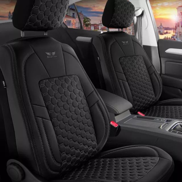 Hochwertige Sitzbezüge für Audi A3 (Schwarz-Braun) - RoyalClass