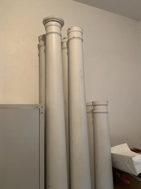 Vintage Round Wood Porch Columns (6)