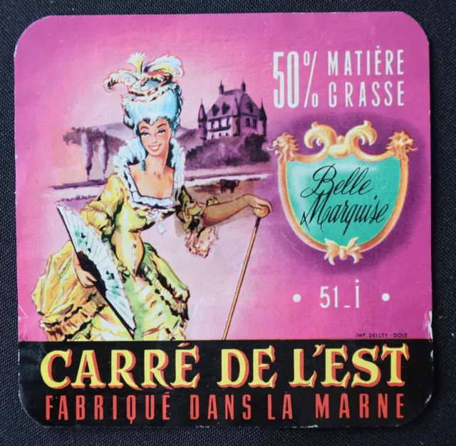 Etiquette fromage Carré de l'Est Belle Marquise Marne label 47