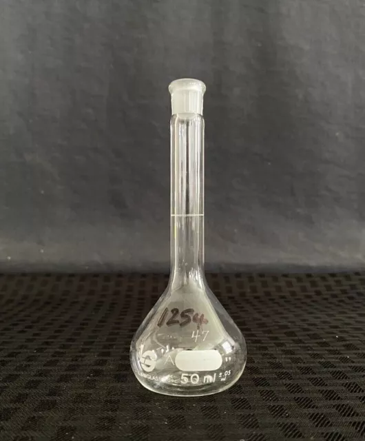 Wilmad LabGlass 50mL Class A TC Glass Volumetric Flask No Stopper LG-8109-110