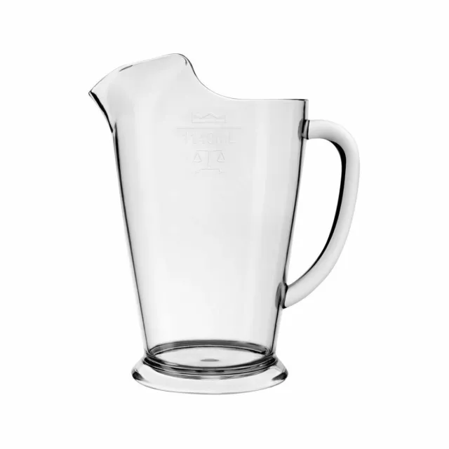 NEW CROWN POLYCARB JUG WITH ICE LIP 1140ml Polycarbonate Shatter Proof Beer