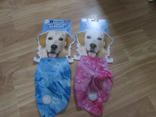 NEW CHILLI Paws Pet Cooling Vest Pink Blue Medium Large PLS