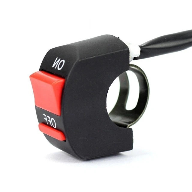 Kill ON/OFF Red Button Engine Switch For 7/8" Handlebar ATV Dirt Bike Scooter