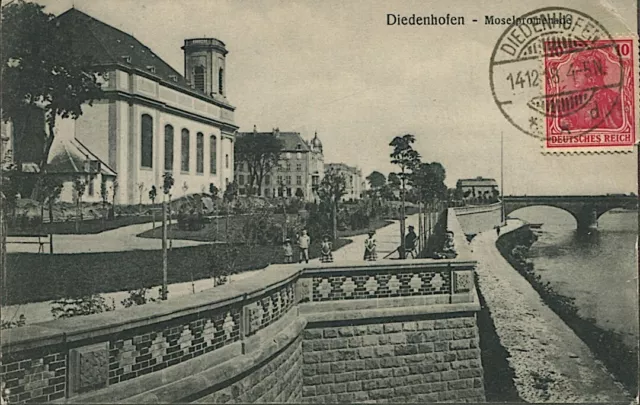 CPA 57 - Thionville - Promenade near the Moselle - Diedenhofen stamp 14/12/19
