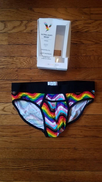 Vintage New Mens Underwear American Eagle Boxer Briefs AE Briefs Sz Med Lot of 1