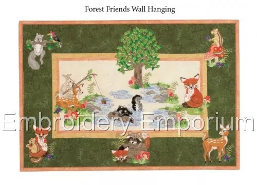 Colección Forest Friends - Diseños De Bordado De Máquina En Cd O Usb 4X4, 5X7 2