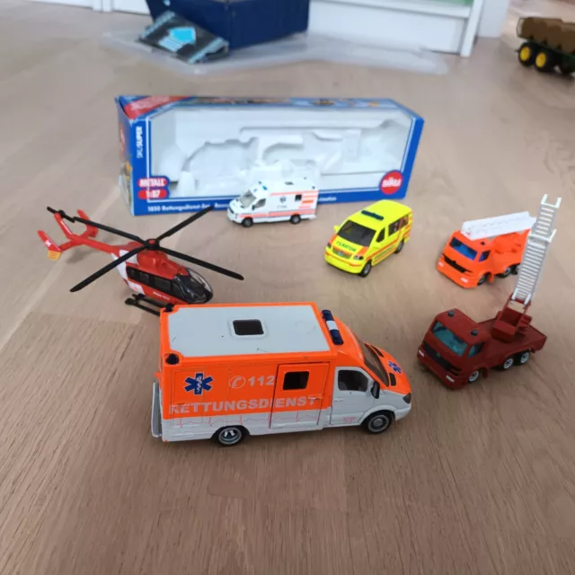 Siku Rettungsfahrzeuge, Feuerwehr, Spielzeugautos, Set 6 Teile