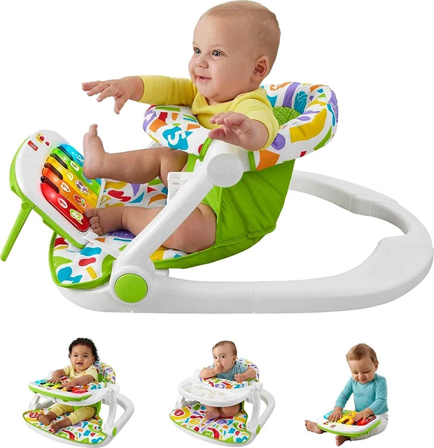 Portable Baby Chair Kick & Play Deluxe Sit-Me-Up Seat With Piano Learning Toy