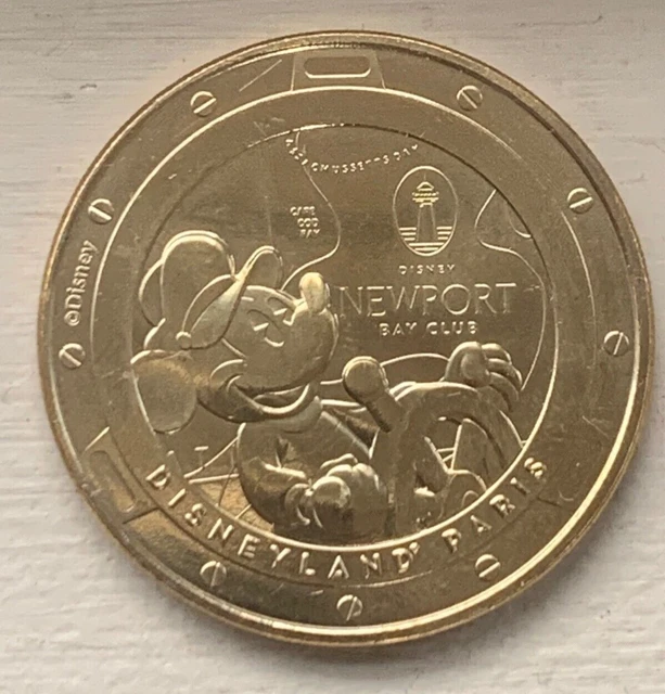 Brand New Disneyland Paris Newport Bay Club Hotel Mickey Mouse Souvenir coin