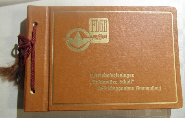 Fotoalbum, leer, Waggonbau Ammendorf, Betr.-ferienlager "Geschw. Scholl", FDGB