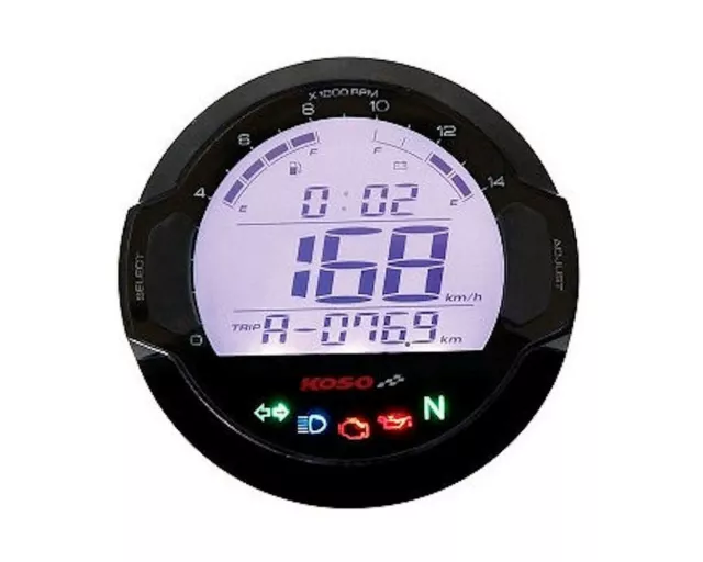 Koso D64 DL-03SR tachimetro nero contagiri display benzina display LCD 12 V