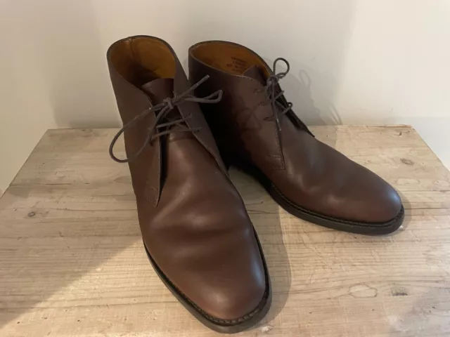 LOAKE SHOEMAKERS BROWN Lace Up Chukka Leather Boots Size UK 8.5 F 63.98 PicClick UK