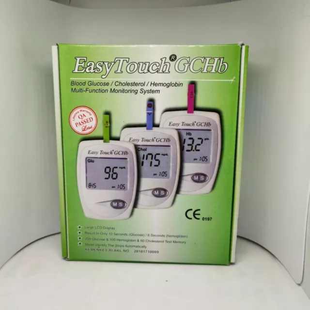 EasyTouch Easy Touch GCHB Glucose Cholesterol Hemoglobin Test 3 in 1 Monitoring