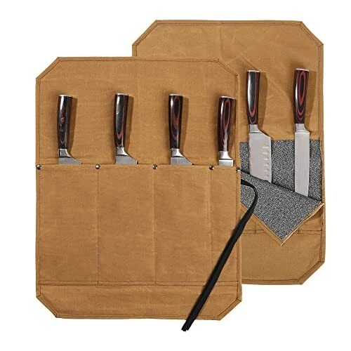 Denifiter Knife Roll Professional Chef's Knife Bag with Anti Cutting Fabric I...