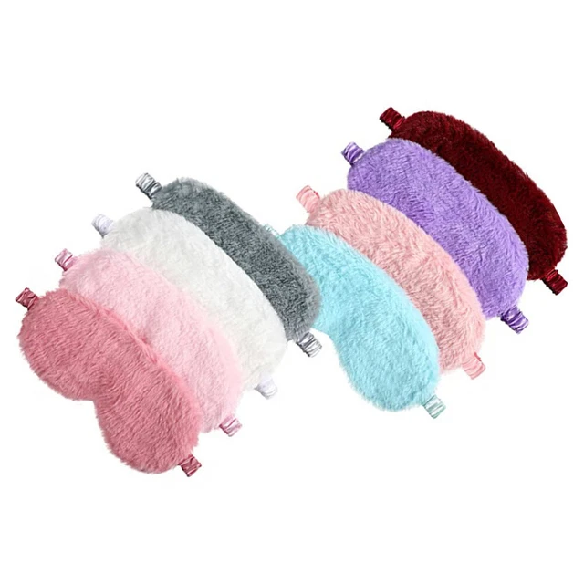 8pcs Plüsch -Augenmasken pelzige Schlafmasken tragbare Augenabdeckungen
