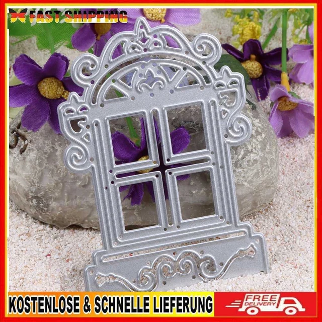 Metall Retro Windows Stanzformen Schablone für DIY Scrapbook Album Foto