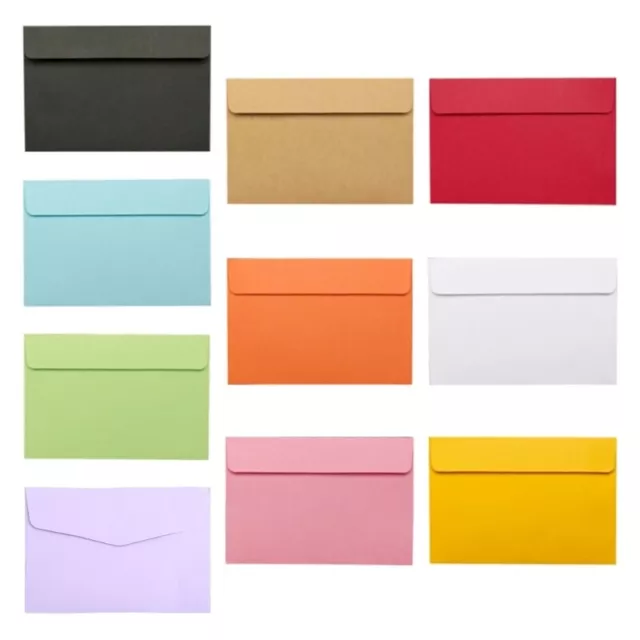 Set of 10 Pcs Retro Kraft Paper Envelope A6 Papers Postcard Invitation Envelopes