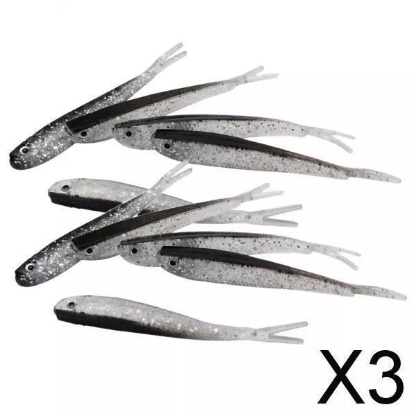 3X 10 Stück Künstliche Weichfischköder Köder Lebensechte Fischschwimmköder