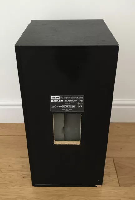 Genuine B&W Bowers Wilkins DM602 Black speaker enclosure box 3