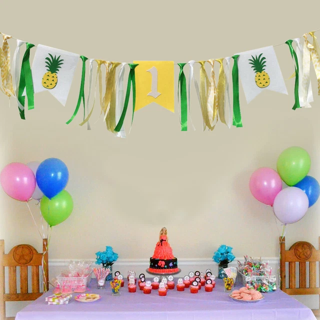 Accesorios de diseño para lugares de boda fiesta de cumpleaños bandera